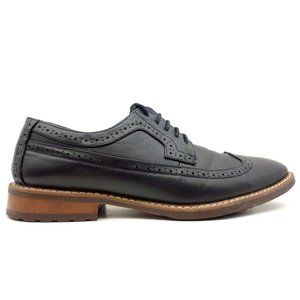 Madden Amped Black Leather Longwing Wingtip Lace Up Oxfords Shoes Men's 9.5